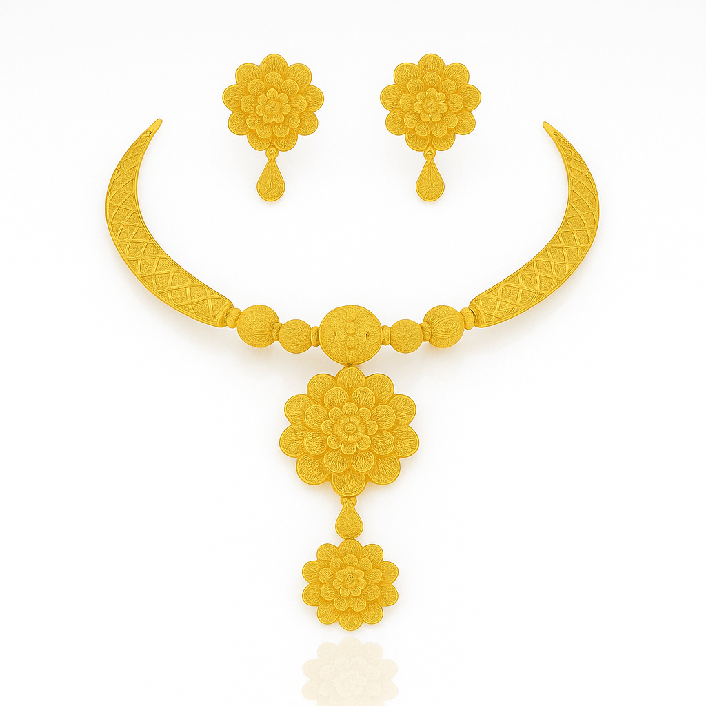 Gold Neacklace set for women - Image 1