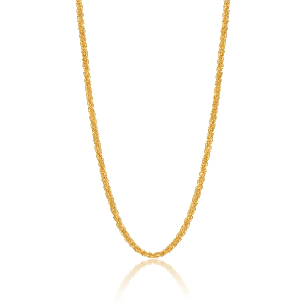 Gold Twist Chain – 21K Gold Elegance for Men & Women - Image 1