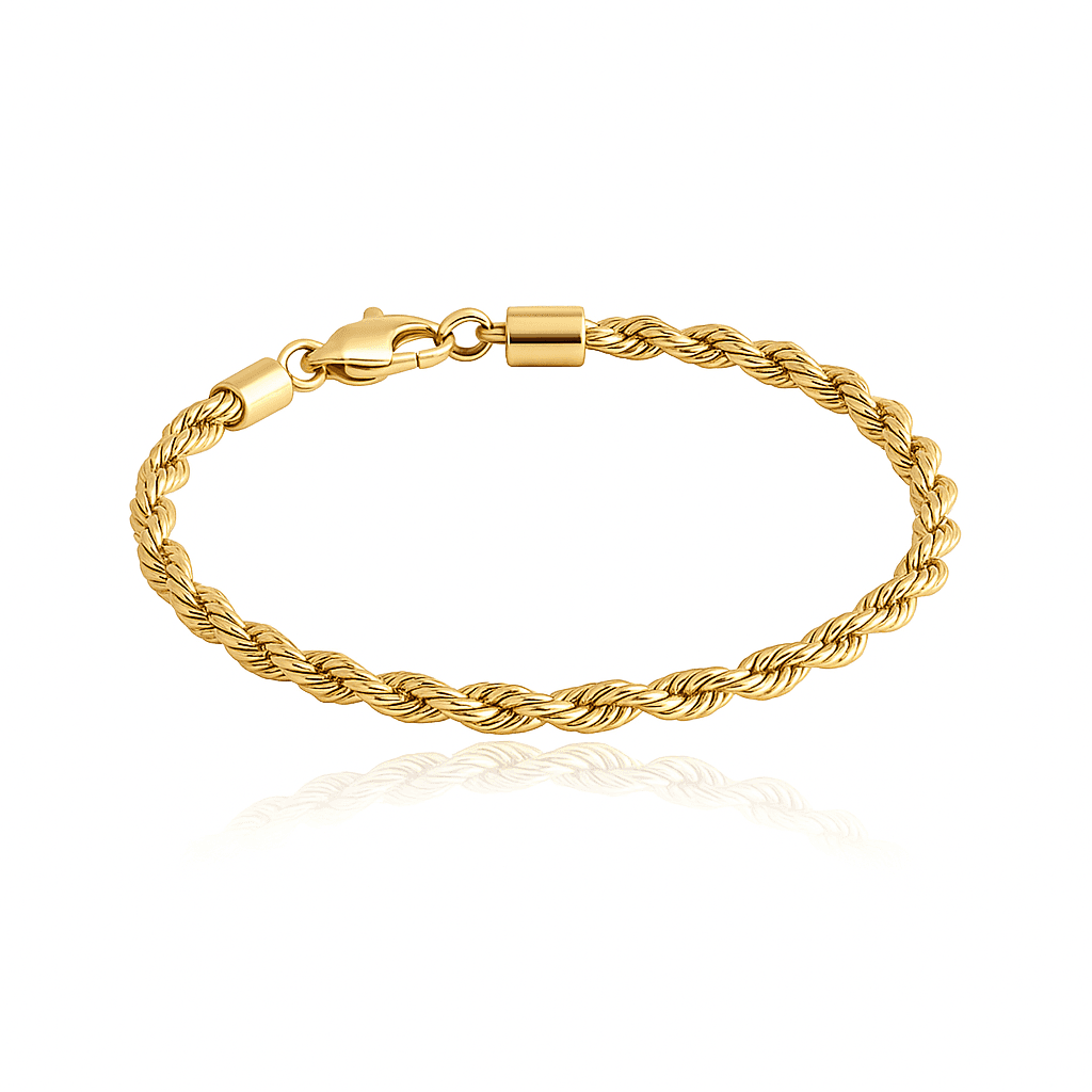 Elegant 21k Gold Rope Bracelet for women