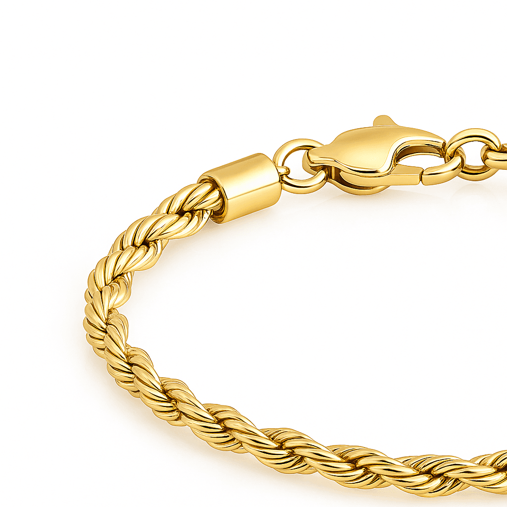 Elegant 21k Gold Rope Bracelet for women