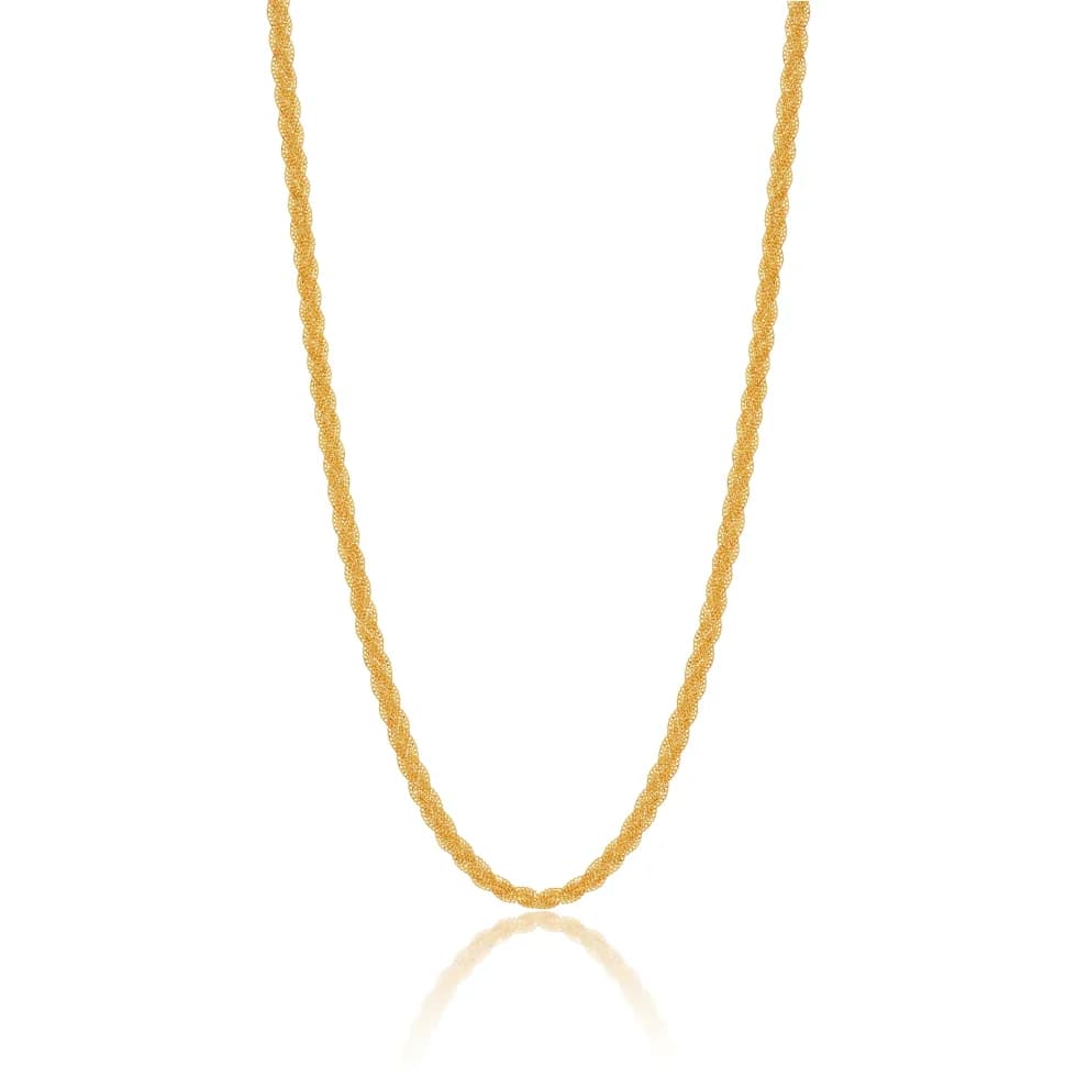 Gold Twist Chain – 21K Gold Elegance for Men & Women